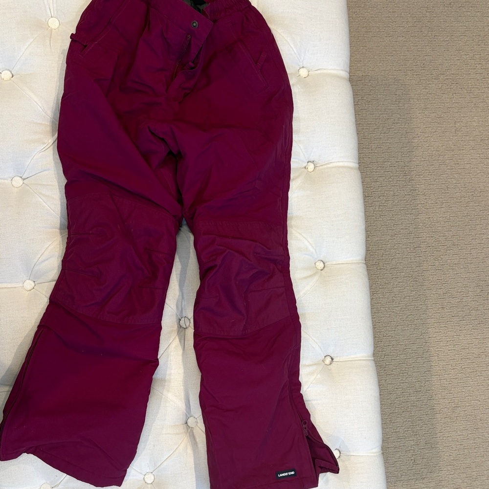 Lands' End Kids Maroon Snow Pants